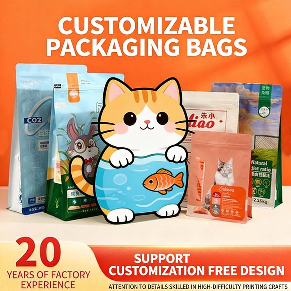 Customized Food Packaging Bags – Pet Food Snacks Vacuum Stand-Up Pouches