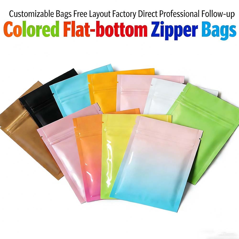 Factory direct sales of color self-sealing bags, plastic packaging bags, storage aluminum foil bags, sealed zipper bags, food bags