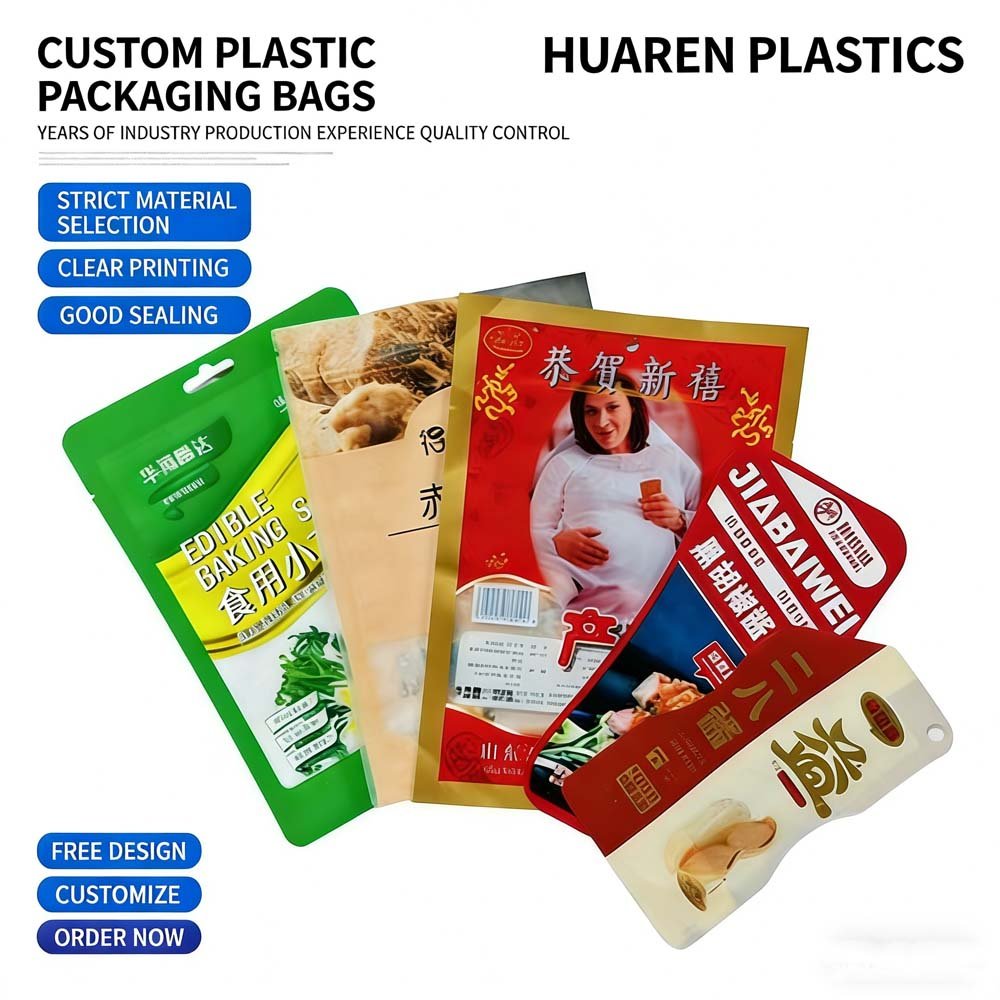 Customized brushed film, golden onion film, creative packaging bags, printed condiment and sauce bags, aluminum-coated three-side sealed zipper bags